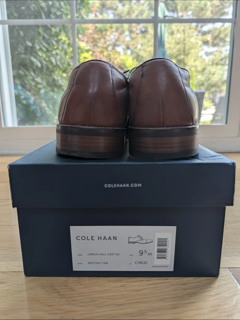 Clarks Brown Leather Cap-Toe Derby Shoes 9.5 Like New